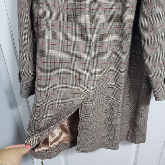 VINTAGE STYLED BY FINE ARTS Long Plaid Coat - Picture 5 of 12